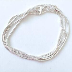 935 Sterling Silver 22” Inch Rope Necklace Womens Jewelry